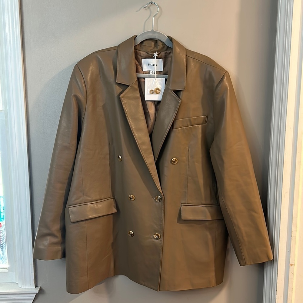 NWT Pistola Roman Oversized Double Breasted Blazer